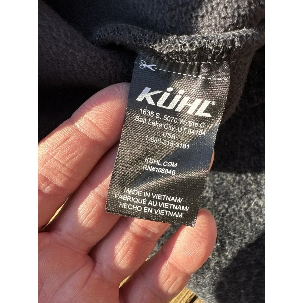 Kuhl 1/4 Zip Fleece Pullover XL ThermoKore Wool Blend Outdoor Hiking